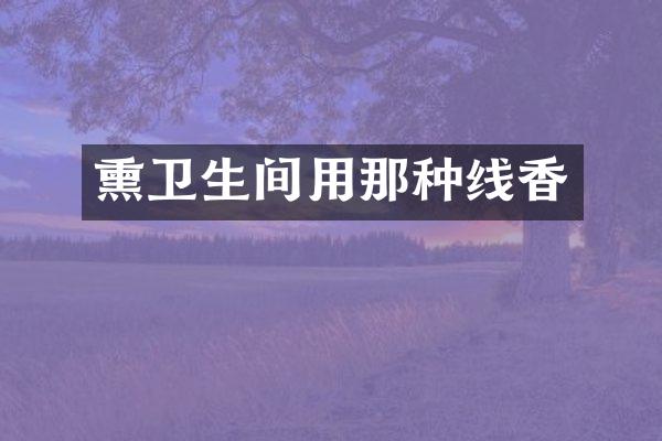 熏卫生间用那种线香