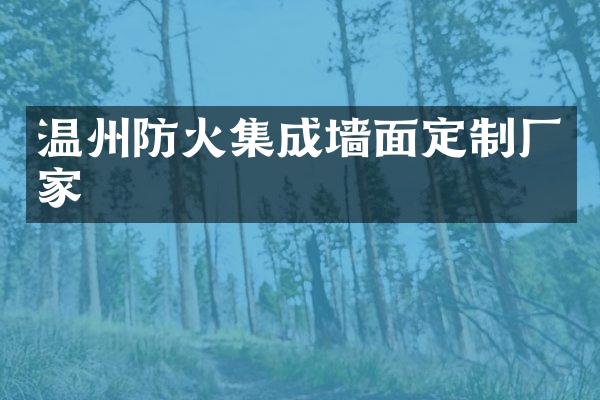 温州防火集成墙面定制厂家