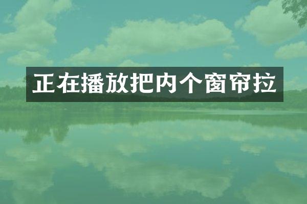 正在播放把内个窗帘拉