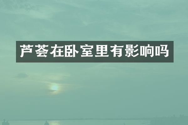 芦荟在卧室里有影响吗