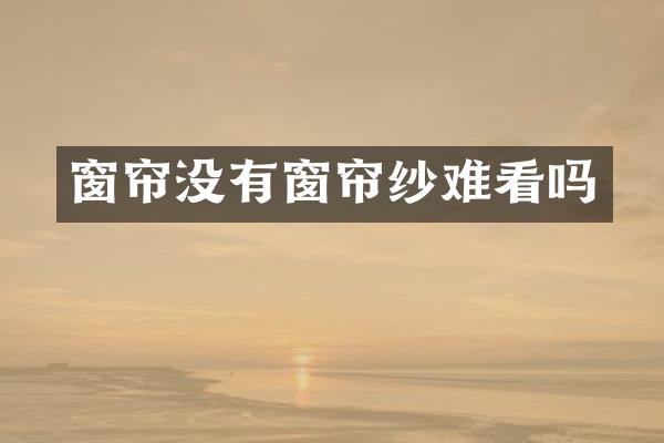 窗帘没有窗帘纱难看吗