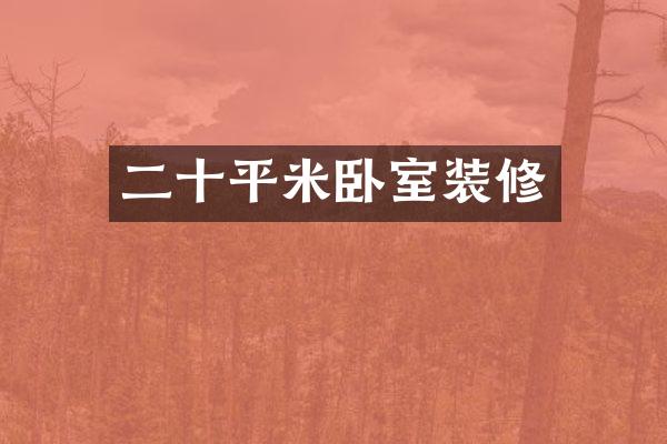二十平米卧室装修