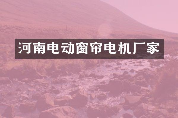 河南电动窗帘电机厂家