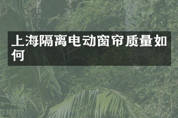 上海隔离电动窗帘质量如何