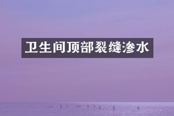 卫生间顶部裂缝渗水