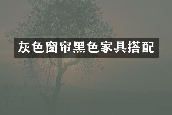 灰色窗帘黑色家具搭配