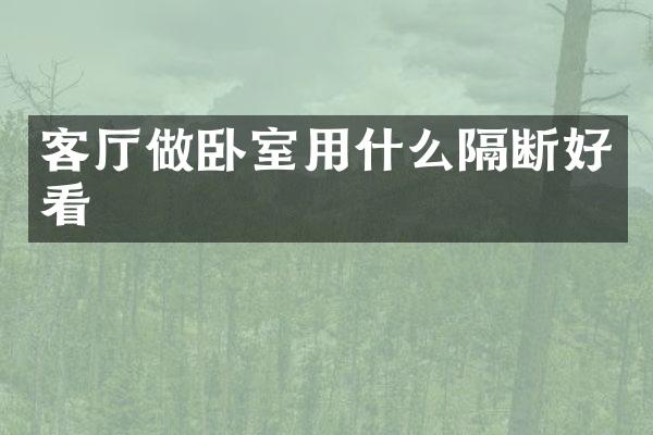 客厅做卧室用什么隔断好看
