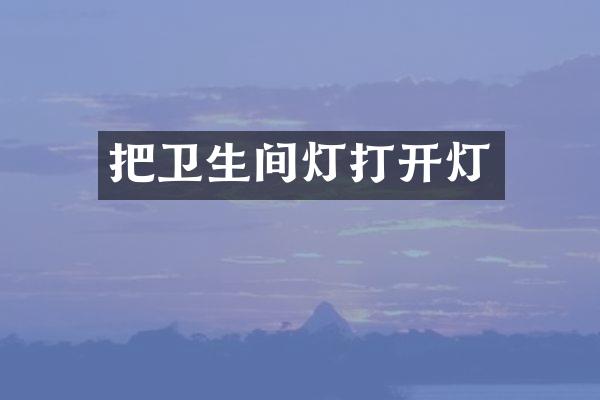 把卫生间灯打开灯