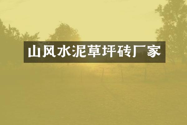 山风水泥草坪砖厂家