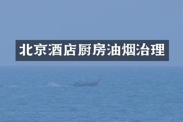 北京酒店厨房油烟治理