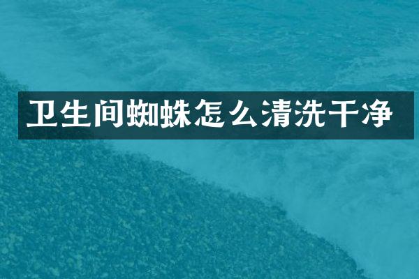 卫生间蜘蛛怎么清洗干净