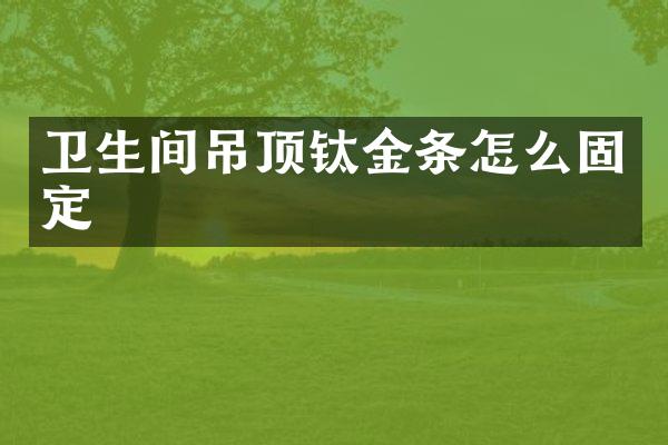 卫生间吊顶钛金条怎么固定