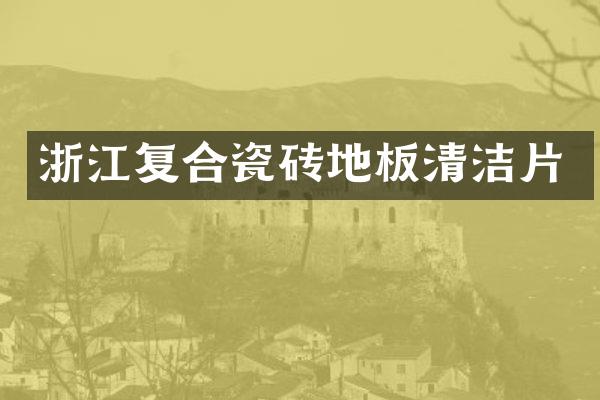 浙江复合瓷砖地板清洁片