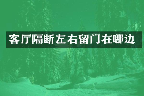 客厅隔断左右留门在哪边