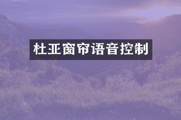 杜亚窗帘语音控制