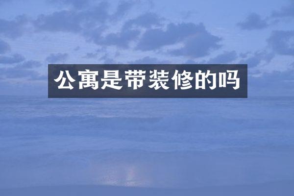 公寓是带装修的吗