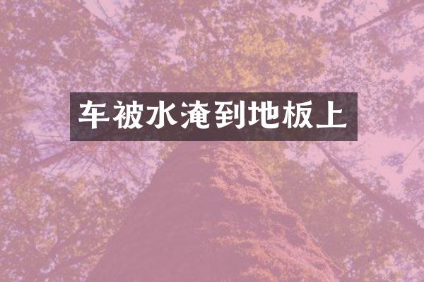 车被水淹到地板上