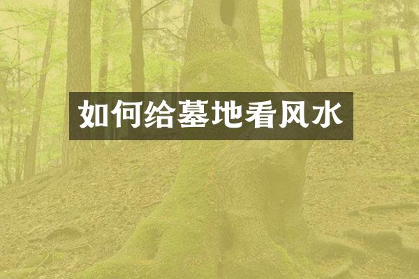 如何给墓地看风水