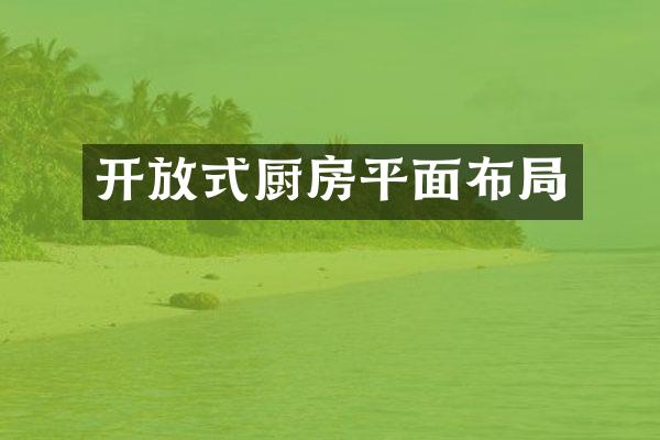 开放式厨房平面布局