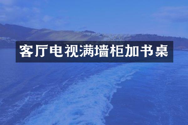 客厅电视满墙柜加书桌