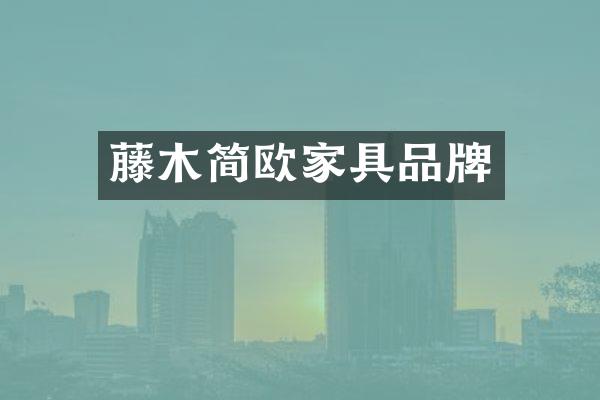 藤木简欧家具品牌