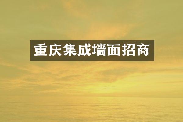 重庆集成墙面招商