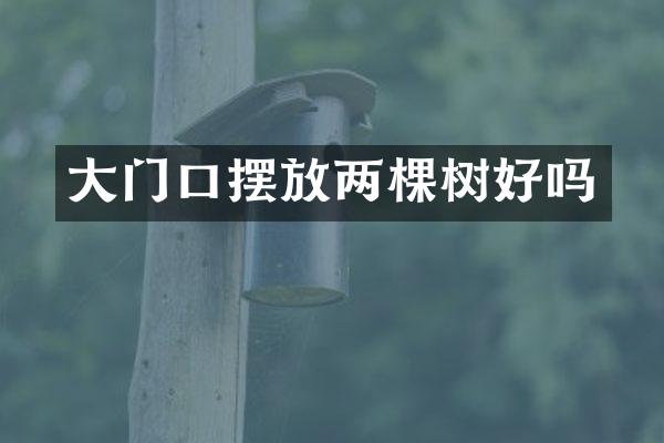 大门口摆放两棵树好吗