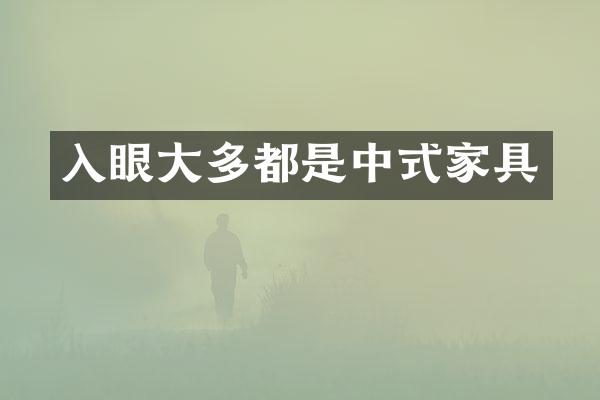 入眼大多都是中式家具