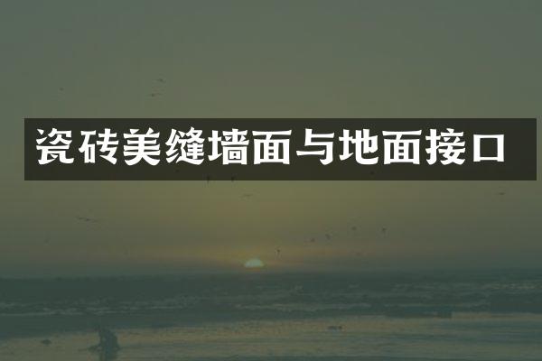 瓷砖美缝墙面与地面接口