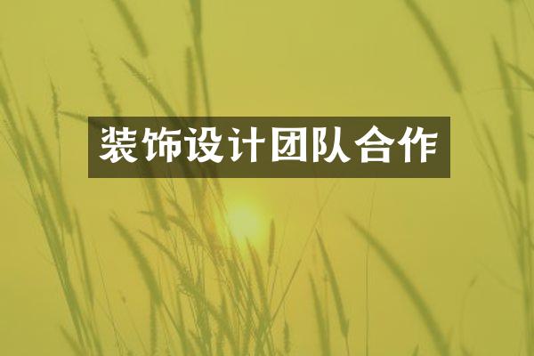装饰设计团队合作