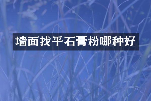 墙面找平石膏粉哪种好