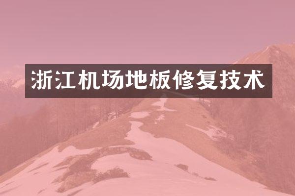 浙江机场地板修复技术