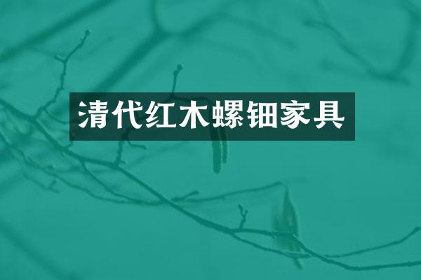 清代红木螺钿家具