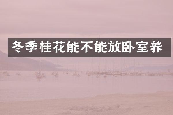 冬季桂花能不能放卧室养