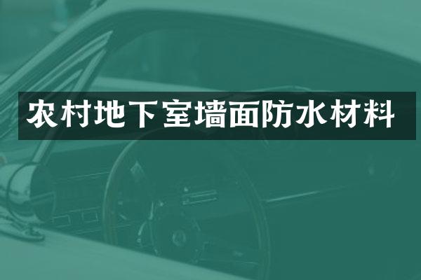 农村地下室墙面防水材料