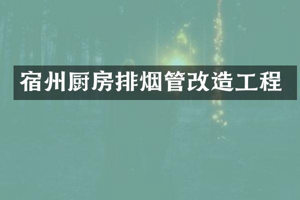 宿州厨房排烟管改造工程