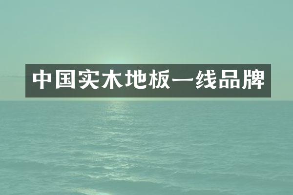 中国实木地板一线品牌