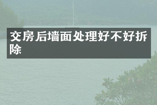 交房后墙面处理好不好拆除