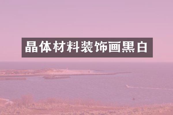 晶体材料装饰画黑白