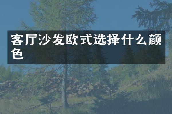 客厅沙发欧式选择什么颜色