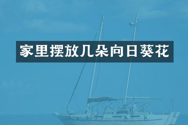 家里摆放几朵向日葵花