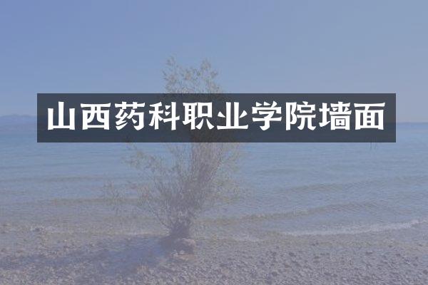 山西药科职业学院墙面