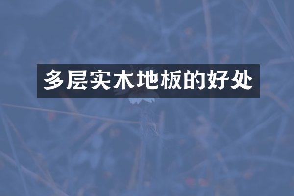 多层实木地板的好处