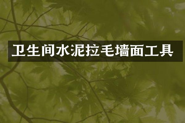 卫生间水泥拉毛墙面工具