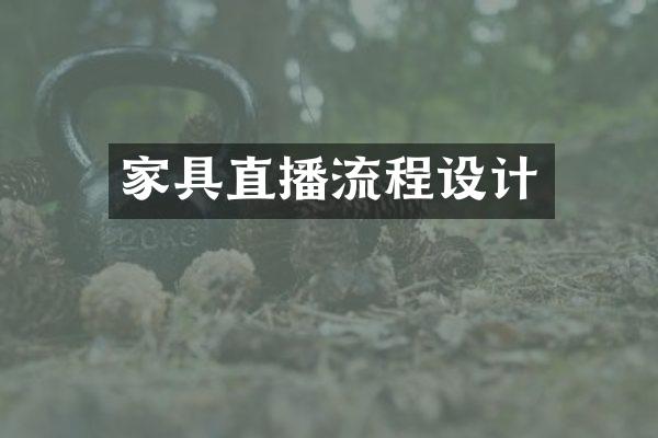 家具直播流程设计