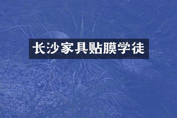长沙家具贴膜学徒