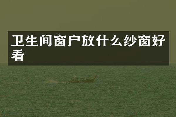 卫生间窗户放什么纱窗好看