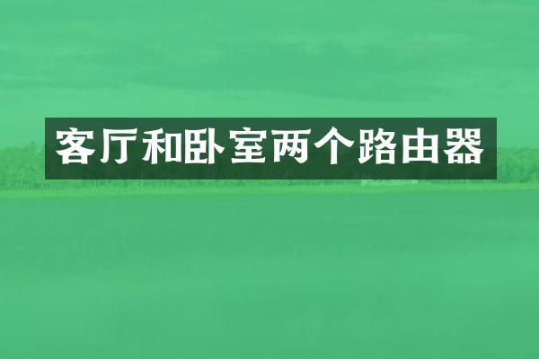 客厅和卧室两个路由器