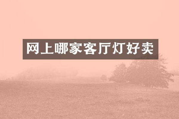 网上哪家客厅灯好卖