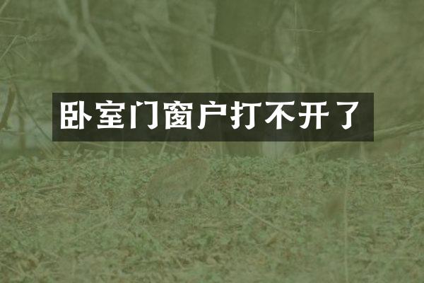 卧室门窗户打不开了
